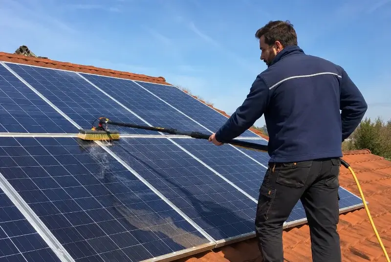 Nettoyage et entretien de panneaux solaires à Aubry-du-Hainaut